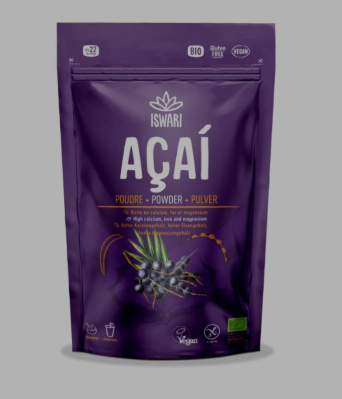 Iswari, BIO Acai Powder, Gluten Free, 70g