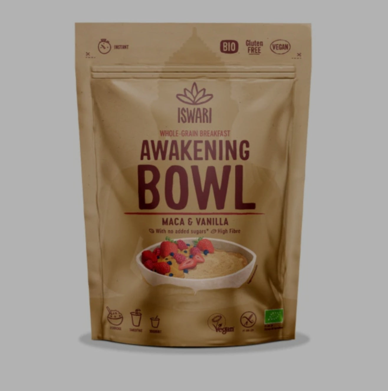 Iswari, BIO Awakening Bowl, Maca & Vanilla, Gluten Free, 360g